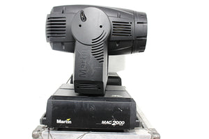 (2) Martin MAC 2000 Wash XB Moving Head Lights in Wheeled Hard Case (3527/8797 Fixture Hours)