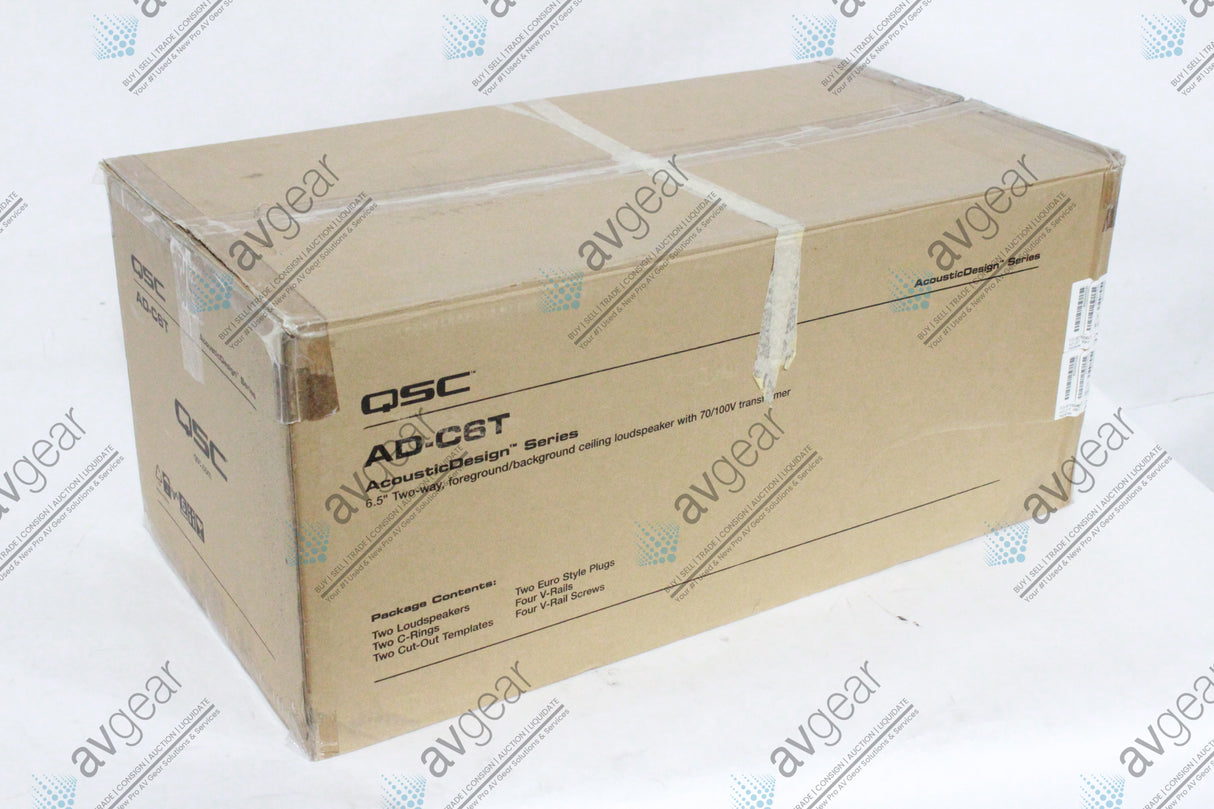 QSC AD-C6T 6.5" Two-Way Ceiling Speaker (PAIR) w/ Mounting Hardware in Original Box