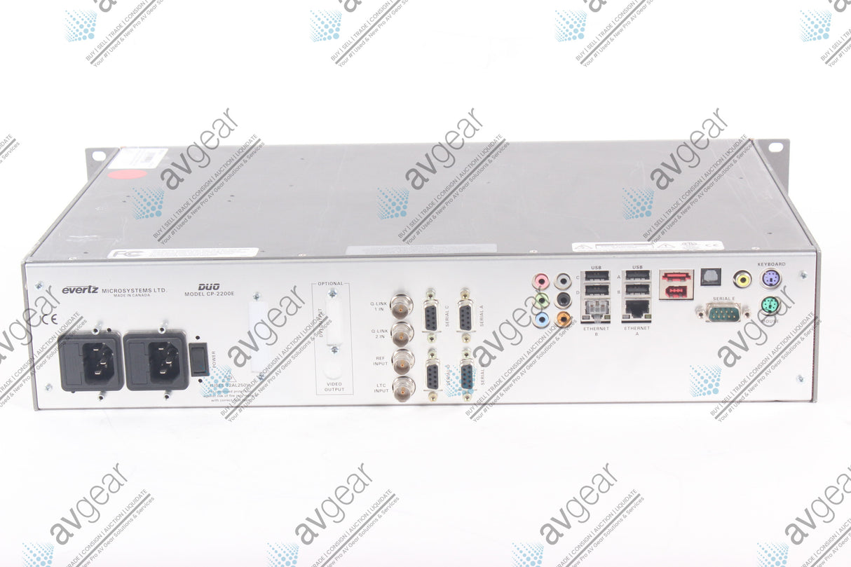 Evertz Duo CP-2200E Intelligent Router Remote Control Panel (FOR PARTS)