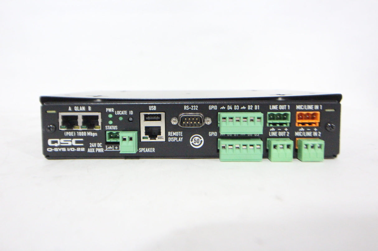 QSC Q-SYS I/O-22 Multipurpose I/O Peripheral (1583-146)|QSC Q-SYS I/O-22 Multipurpose I/O Peripheral (1583-146)|||||