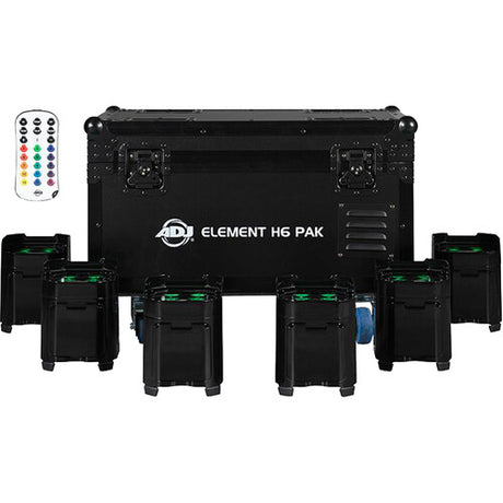 American DJ Element H6 Pak with Charging Case (6-Pack, Black)|American DJ Element H6 Pak with Charging Case (6-Pack, Black)||American DJ Element H6 Pak with Charging Case (6-Pack, Black)||American DJ Element H6 Pak with Charging Case (6-Pack, Black)