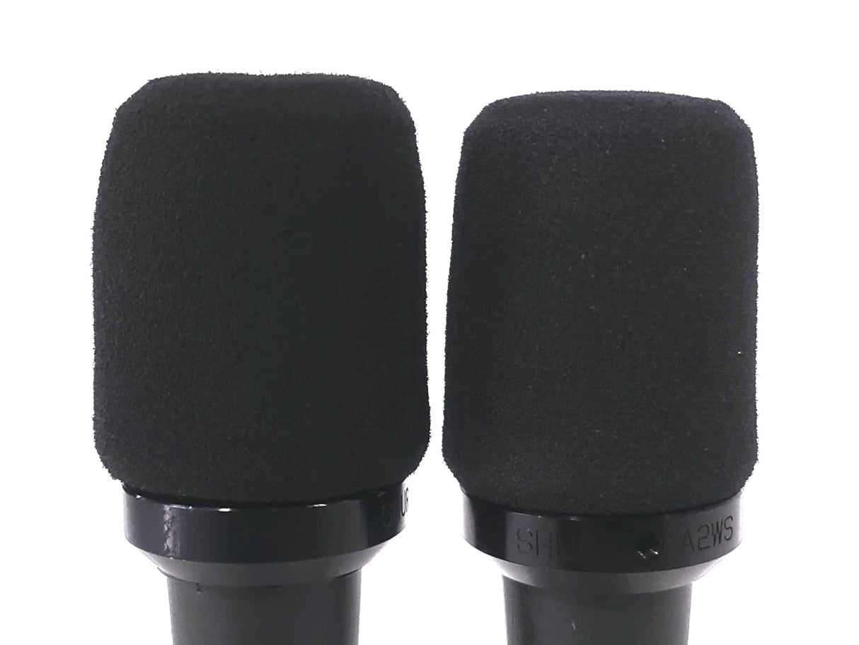 (2) Shure SM57 Cardioid Dynamic XLR Instrument Microphone w/ (2) A2WS Locking Microphone Windscreens