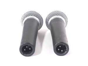 (2) Shure SM58 Dynamic Wired Microphones w/ 3-Pin Male XLR Connections