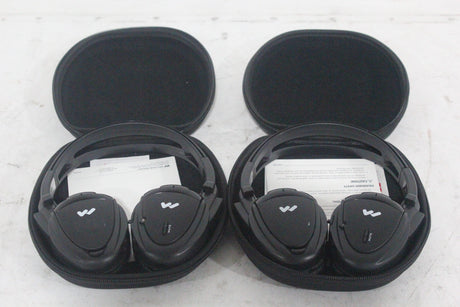 (2) Williams Sound WIR RX15-2 Dual-Channel Infrared Wireless Headphones (2.3 or 2.8 MHz) w/ (2) Vinyl Zipper Cases|(2) Williams Sound WIR RX15-2 Dual-Channel Infrared Wireless Headphones (2.3 or 2.8 MHz) w/ (2) Vinyl Zipper Cases|(2) Williams Sound WIR RX15-2 Dual-Channel Infrared Wireless Headphones (2.3 or 2.8 MHz) w/ (2) Vinyl Zipper Cases|