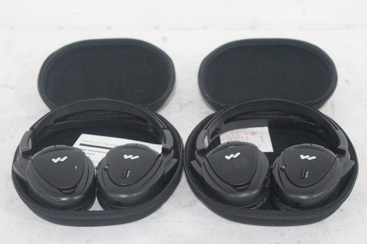 (2) Williams Sound WIR RX15-2 Dual-Channel Infrared Wireless Headphones (2.3 or 2.8 MHz) w/ (2) Vinyl Zipper Cases|(2) Williams Sound WIR RX15-2 Dual-Channel Infrared Wireless Headphones (2.3 or 2.8 MHz) w/ (2) Vinyl Zipper Cases|(2) Williams Sound WIR RX15-2 Dual-Channel Infrared Wireless Headphones (2.3 or 2.8 MHz) w/ (2) Vinyl Zipper Cases|(2) Williams Sound WIR RX15-2 Dual-Channel Infrared Wireless Headphones (2.3 or 2.8 MHz) w/ (2) Vinyl Zipper Cases