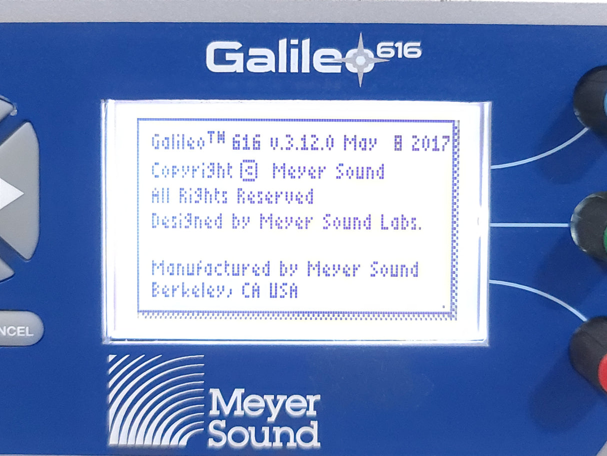 Meyer Sound Galileo 616 Loudspeaker Management System (v.3.12.0)