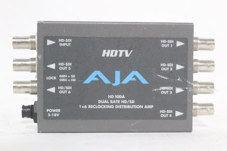 AJA HD 10DA Dual Rate HDSD 1x6 Reclocking Distribution Amp - 1|AJA HD 10DA Dual Rate HDSD 1x6 Reclocking Distribution Amp - 2|AJA HD 10DA Dual Rate HDSD 1x6 Reclocking Distribution Amp - 3|AJA HD 10DA Dual Rate HDSD 1x6 Reclocking Distribution Amp - 4