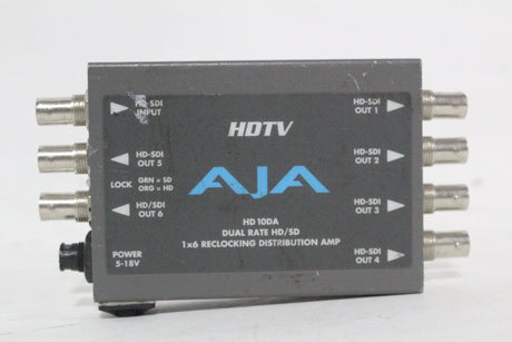 AJA HD 10DA Dual Rate HDSD 1x6 Reclocking Distribution Amp - 1|AJA HD 10DA Dual Rate HDSD 1x6 Reclocking Distribution Amp - 2|AJA HD 10DA Dual Rate HDSD 1x6 Reclocking Distribution Amp - 3|AJA HD 10DA Dual Rate HDSD 1x6 Reclocking Distribution Amp - 4