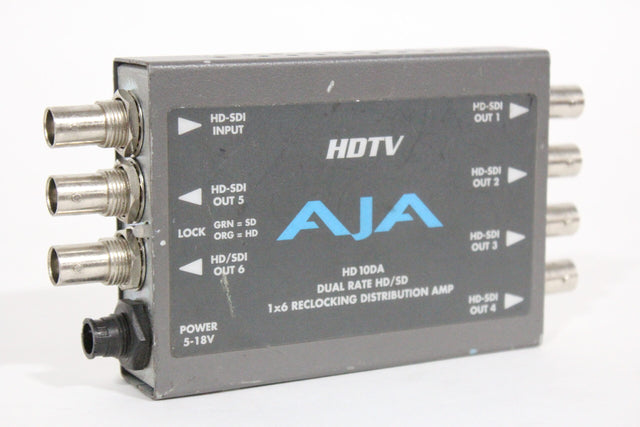 AJA HD 10DA Dual Rate HDSD 1x6 Reclocking Distribution Amp - 1|AJA HD 10DA Dual Rate HDSD 1x6 Reclocking Distribution Amp - 2|AJA HD 10DA Dual Rate HDSD 1x6 Reclocking Distribution Amp - 3|AJA HD 10DA Dual Rate HDSD 1x6 Reclocking Distribution Amp - 4|AJA HD 10DA Dual Rate HDSD 1x6 Reclocking Distribution Amp - 5|AJA HD 10DA Dual Rate HDSD 1x6 Reclocking Distribution Amp - 6