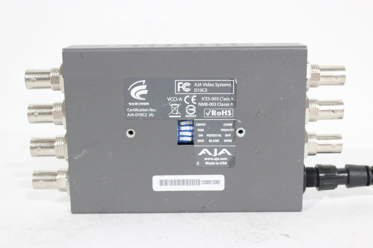 AJA D10C2 Digital to Analog Component/Composite Video Converter w/ Power Cord