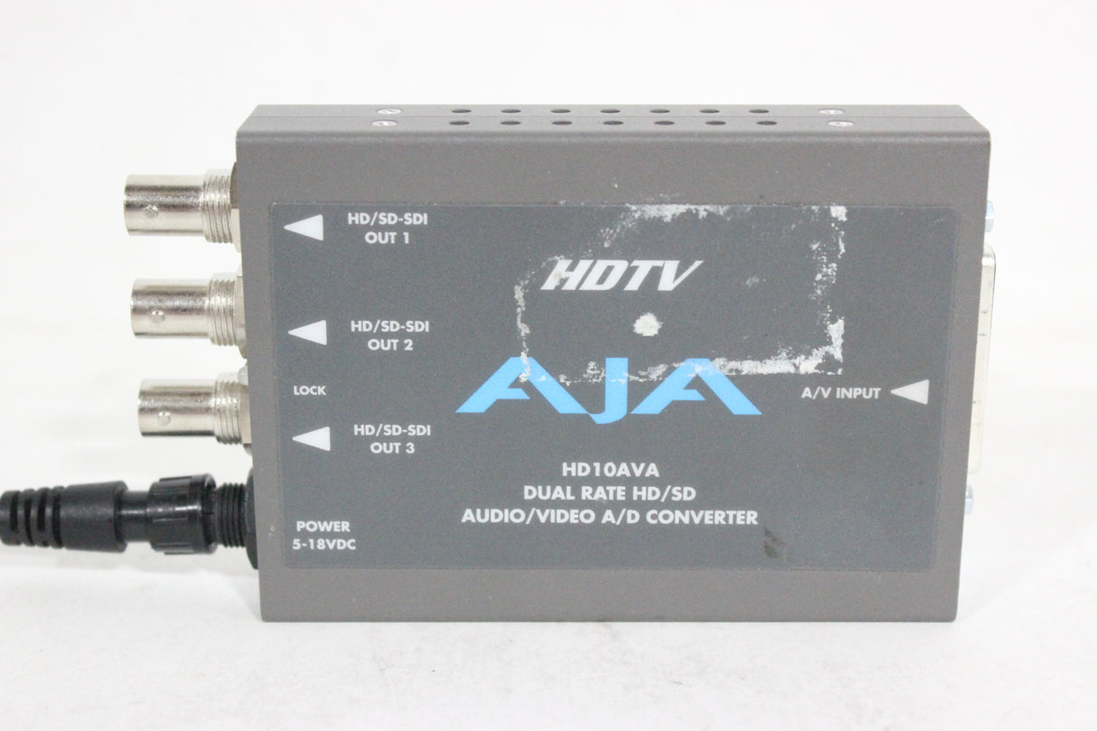 AJA HD10AVA Analog Video and Audio to SD/HD-SDI Converter w/ Power Cord