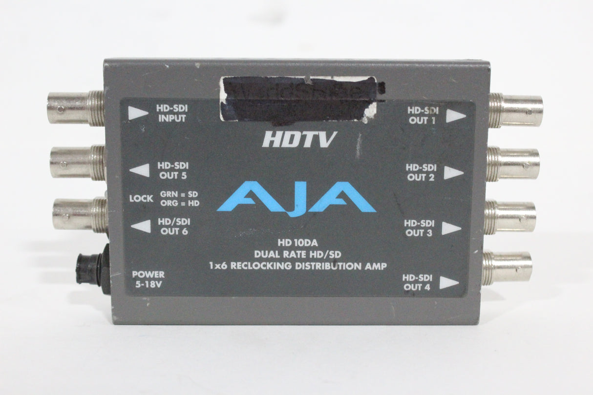 AJA HD10DA Dual Rate HD/SD 1x6 Reclocking Distribution Amp (FOR PARTS)