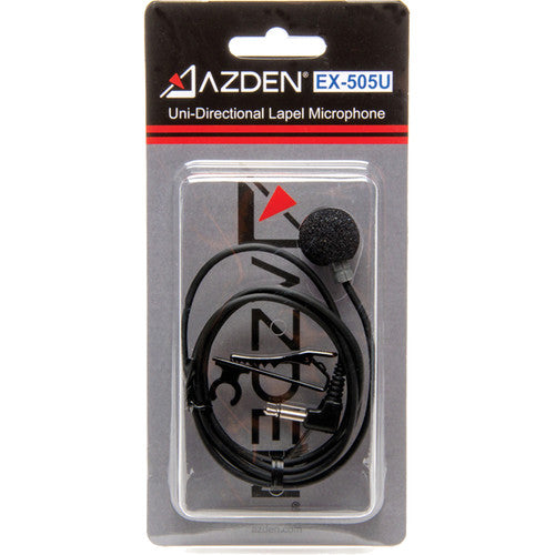 Azden AZDEN-EX-505U Uni-Directional Lapel Microphone