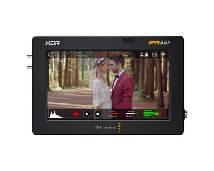 Blackmagic Design BMD-HYPERD/AVIDA12/5HDR Blackmagic Video Assist 5" 12G Front|Blackmagic Video Assist 5_12G - Side A|Blackmagic Video Assist 5" 12G - Side B|Blackmagic Video Assist 5" 12G - Back