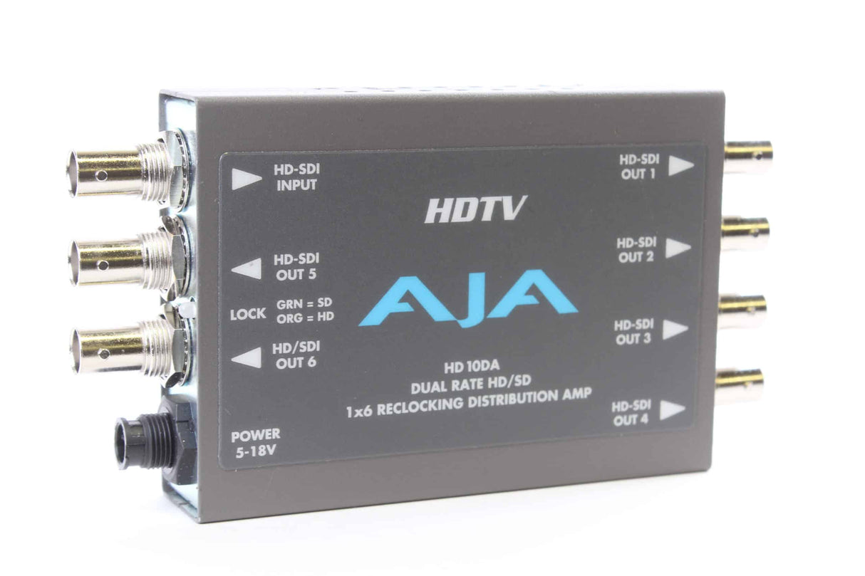 AJA HD10DA 1x6 HD/SD-SDI Distribution Amp - In Original Box main|AJA HD10DA 1x6 HD/SD-SDI Distribution Amp - In Original Box front|AJA HD10DA 1x6 HD/SD-SDI Distribution Amp - In Original Box side1|AJA HD10DA 1x6 HD/SD-SDI Distribution Amp - In Original Box back|AJA HD10DA 1x6 HD/SD-SDI Distribution Amp - In Original Box side2|AJA HD10DA 1x6 HD/SD-SDI Distribution Amp - In Original Box label|AJA HD10DA 1x6 HD/SD-SDI Distribution Amp - In Original Box plug|AJA HD10DA 1x6 HD/SD-SDI Distribution Amp