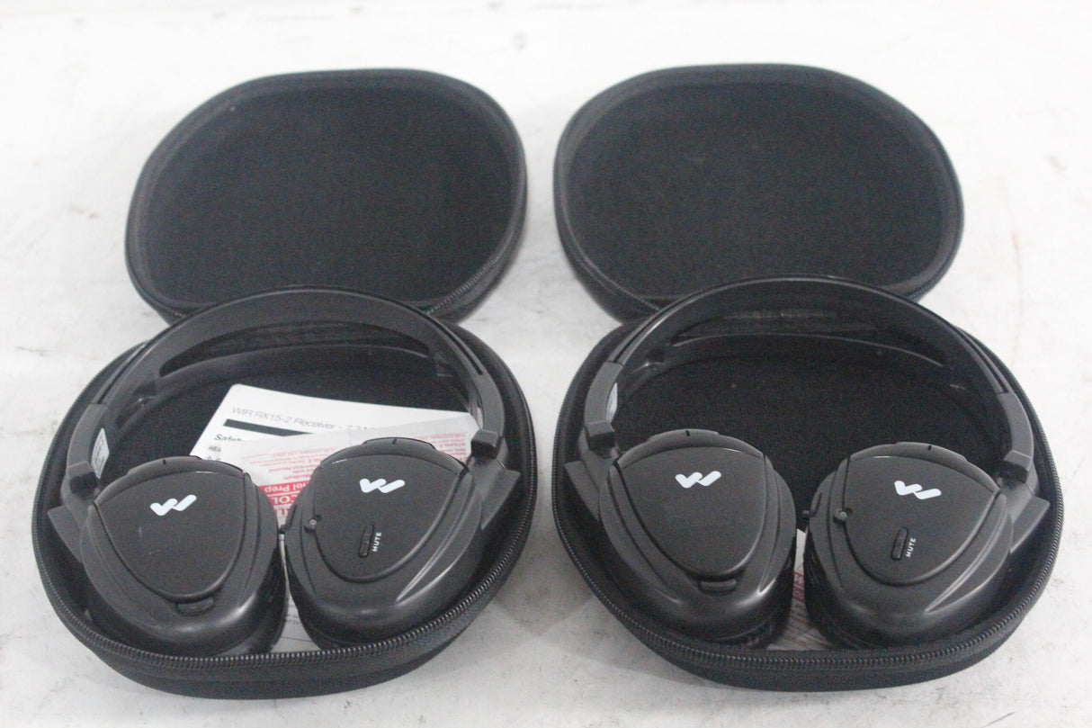 (2) Williams Sound WIR RX15-2 Dual-Channel Infrared Wireless Headphones (2.3 or 2.8 MHz) w/ (2) Vinyl Zipper Cases|(2) Williams Sound WIR RX15-2 Dual-Channel Infrared Wireless Headphones (2.3 or 2.8 MHz) w/ (2) Vinyl Zipper Cases|(2) Williams Sound WIR RX15-2 Dual-Channel Infrared Wireless Headphones (2.3 or 2.8 MHz) w/ (2) Vinyl Zipper Cases|(2) Williams Sound WIR RX15-2 Dual-Channel Infrared Wireless Headphones (2.3 or 2.8 MHz) w/ (2) Vinyl Zipper Cases