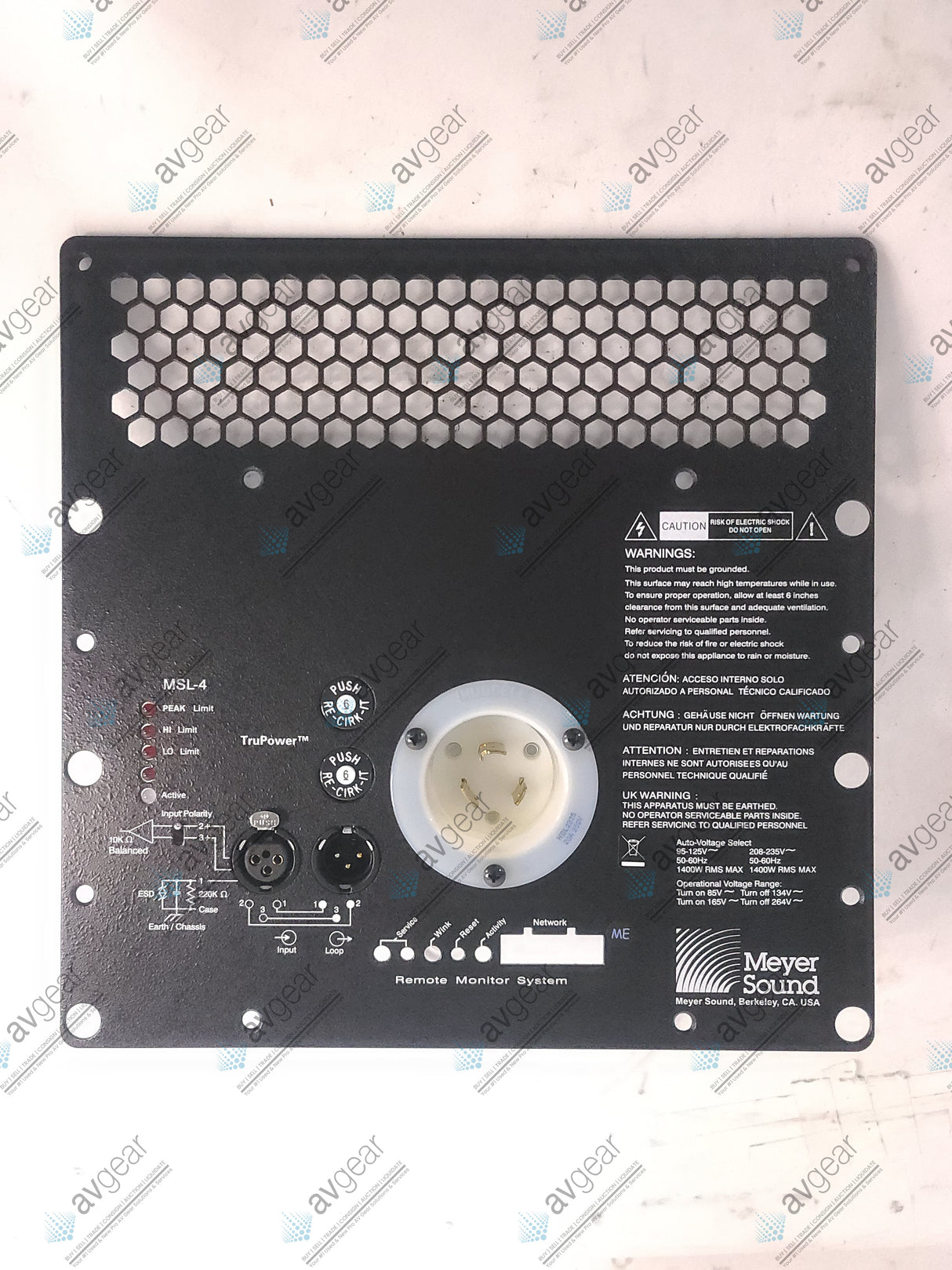 Meyer Sound MP-2 1240W Amplifier Panel for MSL-4 Speaker (Connectors Only)