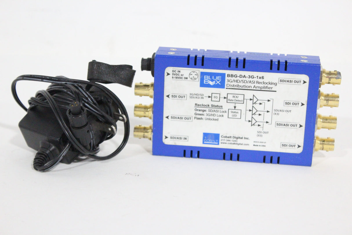 Cobalt BBG-DA-3G-1x6 3GHDSDASI Reclocking Distribution Amplifier - 1|Cobalt BBG-DA-3G-1x6 3GHDSDASI Reclocking Distribution Amplifier - 2|Cobalt BBG-DA-3G-1x6 3GHDSDASI Reclocking Distribution Amplifier - 3|Cobalt BBG-DA-3G-1x6 3GHDSDASI Reclocking Distribution Amplifier - 4|Cobalt BBG-DA-3G-1x6 3GHDSDASI Reclocking Distribution Amplifier - 5|Cobalt BBG-DA-3G-1x6 3GHDSDASI Reclocking Distribution Amplifier - 6