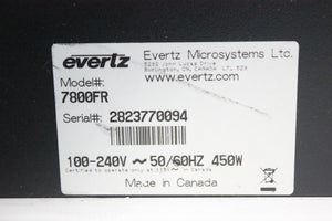 Evertz 7800FR Rack Mountable Multi-frame