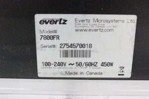 Evertz 7800FR Rack Mountable Multi-frame (1371-73-6)