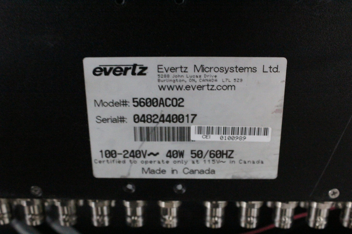 Evertz 5600ACO2 Automatic Changeover System