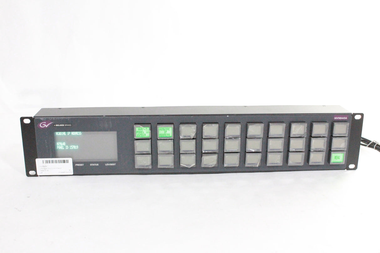 Grass Valley/Miranda NV9640A 2 RU LCD X-Y Control Panel (1371-13-9)