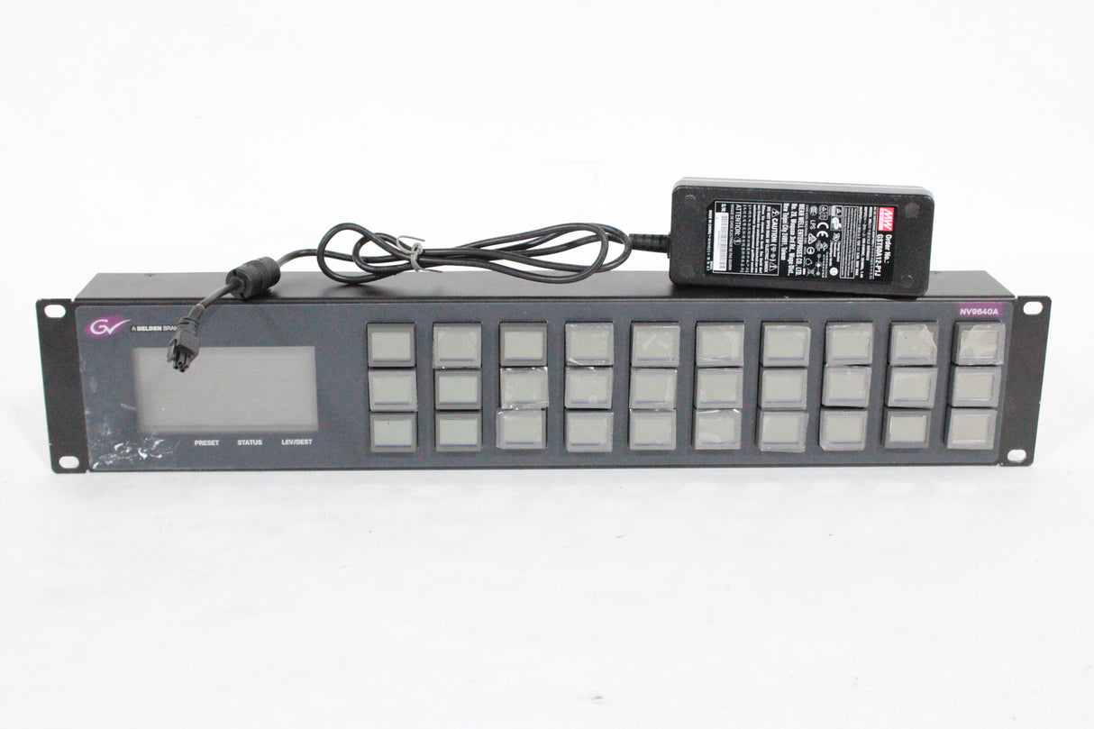 Grass Valley/Miranda NV9640A 2 RU LCD X-Y Control Panel [FOR PARTS] (1371-13-19)