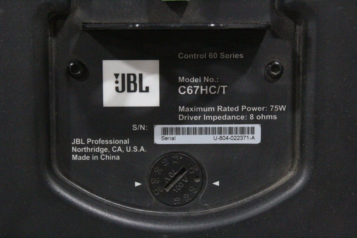 JBL Control 67HC/T Narrow-Coverage Satellite Pendant Speaker