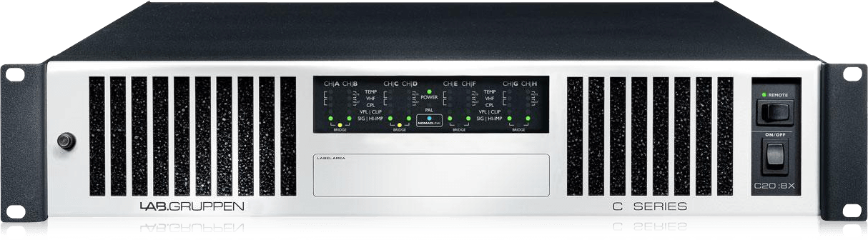 Lab.Gruppen C208X 2000W 8-Channel Amplifier w NomadLink Network Monitoring and Dedicated Control