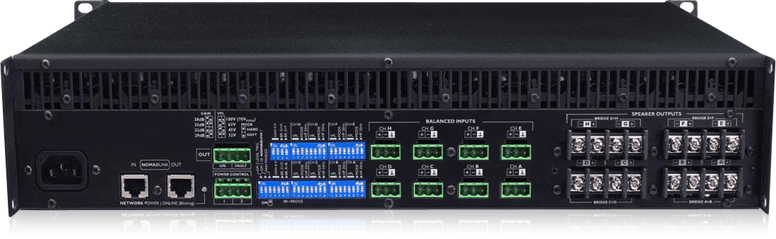 Lab.Gruppen C208X 2000W 8-Channel Amplifier w NomadLink Network Monitoring and Dedicated Control