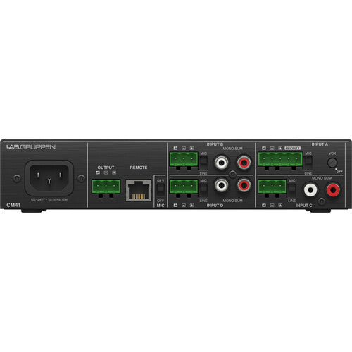 Lab Gruppen CM41_US1 Commercial Mixer with 4 Inputs and 1 Output