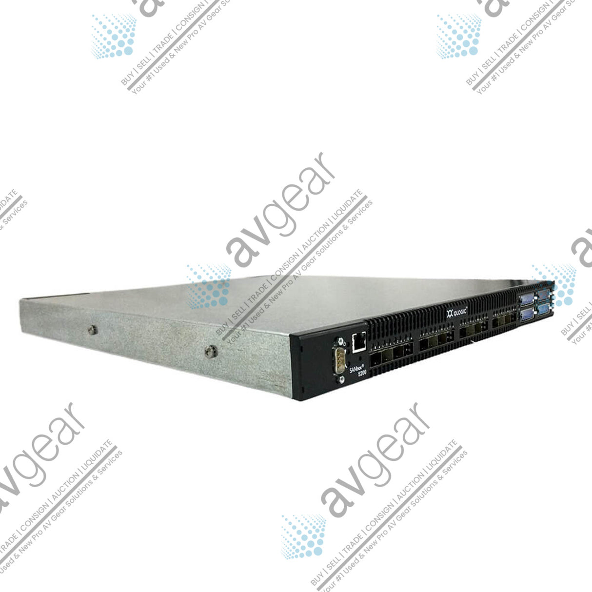 Qlogic SANbox 5202 16-Port Full Fabric 2GB Switch w/ Transceivers (Stuck In Front of Unit)