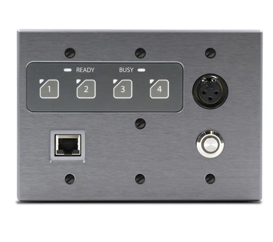 QSC Zip4-3G Dante/AES67 four-zone paging station (Attero Tech)