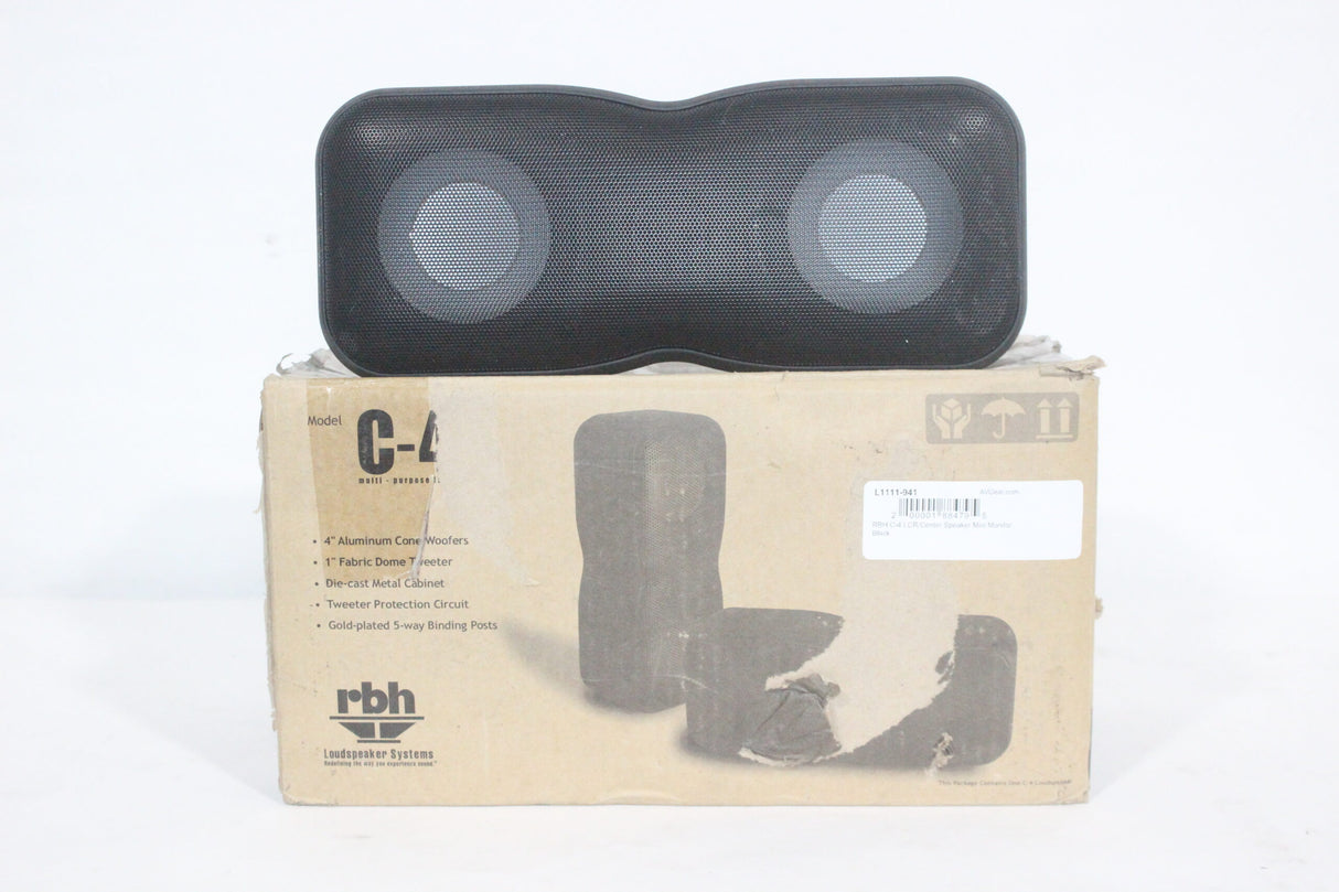 RBH C-4 LCRCenter Speaker Mini Monitor Black in Original Box - 1||RBH C-4 LCRCenter Speaker Mini Monitor Black in Original Box - 3|RBH C-4 LCRCenter Speaker Mini Monitor Black in Original Box - 4|RBH C-4 LCRCenter Speaker Mini Monitor Black in Original Box - 5