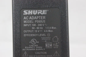 SHURE PS60US AC ADAPTER