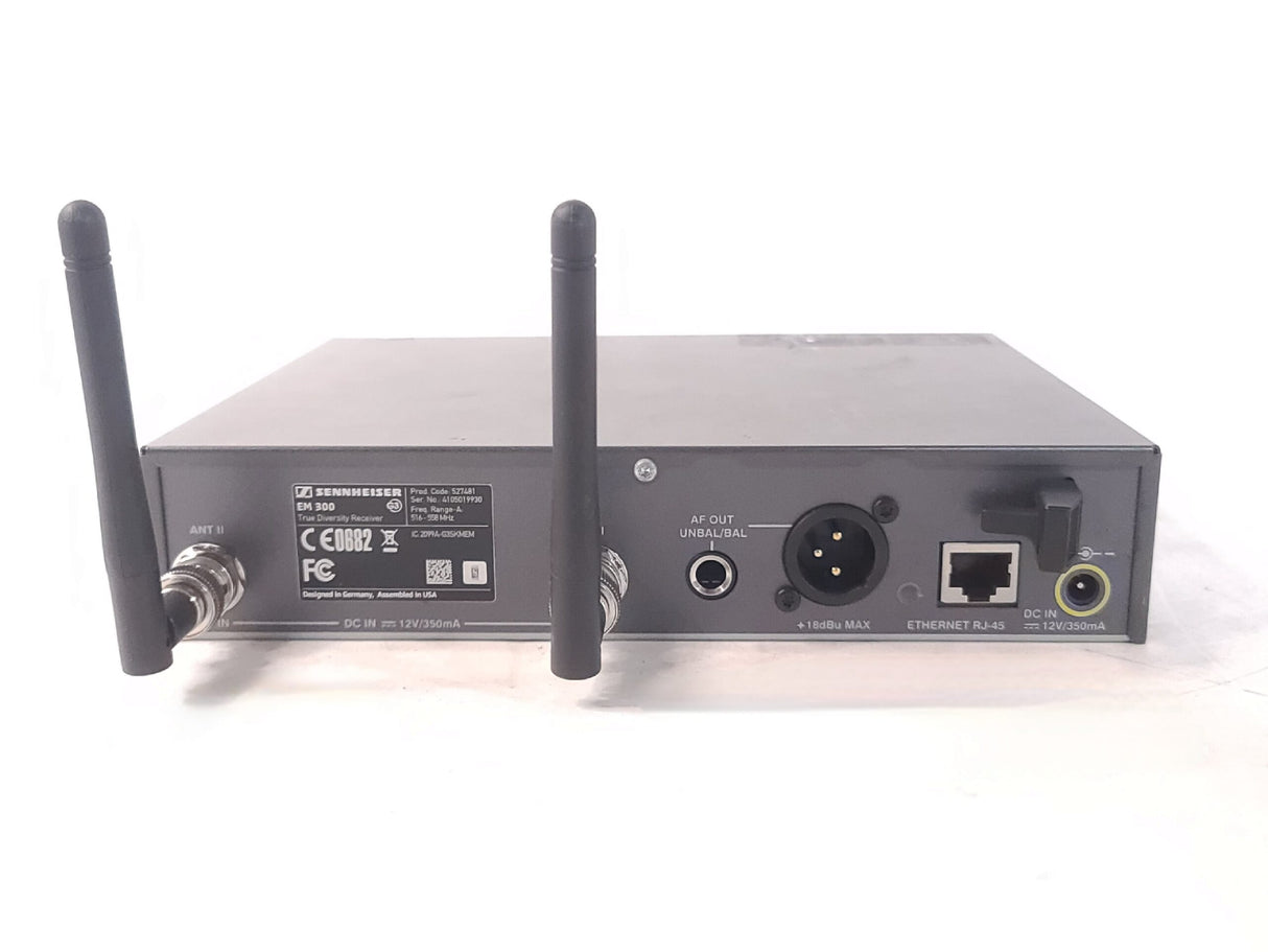 Sennheiser EM 300 (A: 516-558 MHz) Wireless True Diversity Receiver w/ (2) Antennas