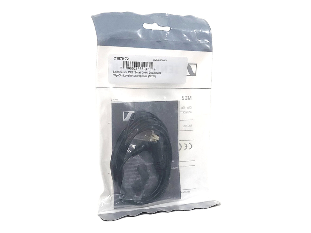 Sennheiser ME2 Small Omni-Directional Clip-On Lavalier Microphone (NEW)