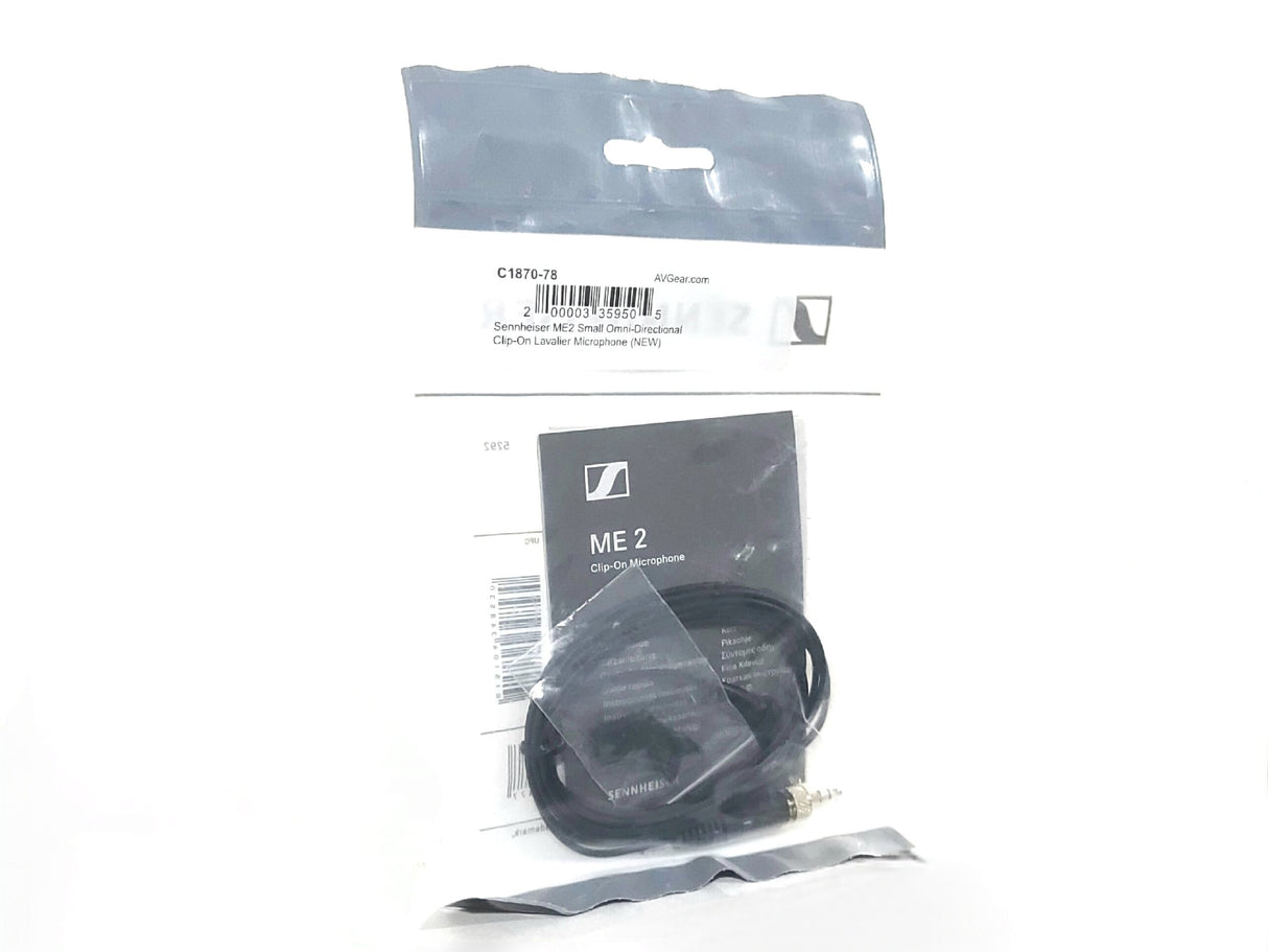 Sennheiser ME2 Small Omni-Directional Clip-On Lavalier Microphone (NEW)