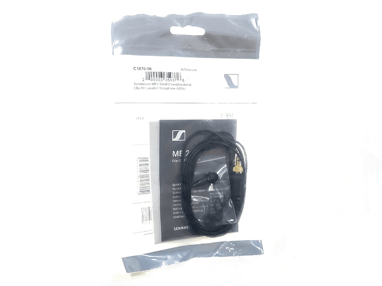 Sennheiser ME2 Small Omni-Directional Clip-On Lavalier Microphone (NEW)