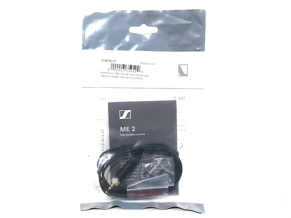 Sennheiser ME2 Small Omni-Directional Clip-On Lavalier Microphone (NEW)