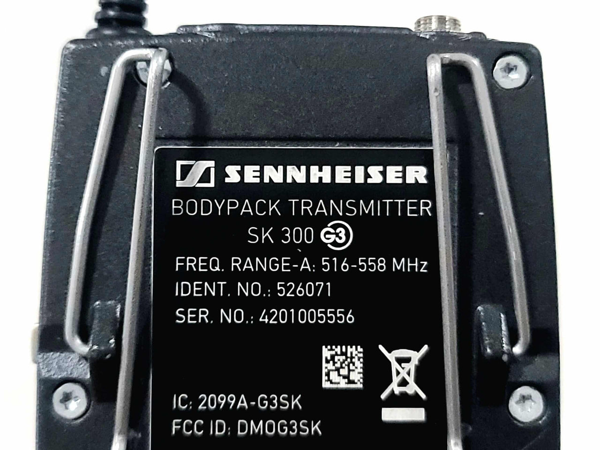 Sennheiser SK 300 G3 Bodypack Transmitter (A: 516 - 558 MHz) w/ Lavalier Mic