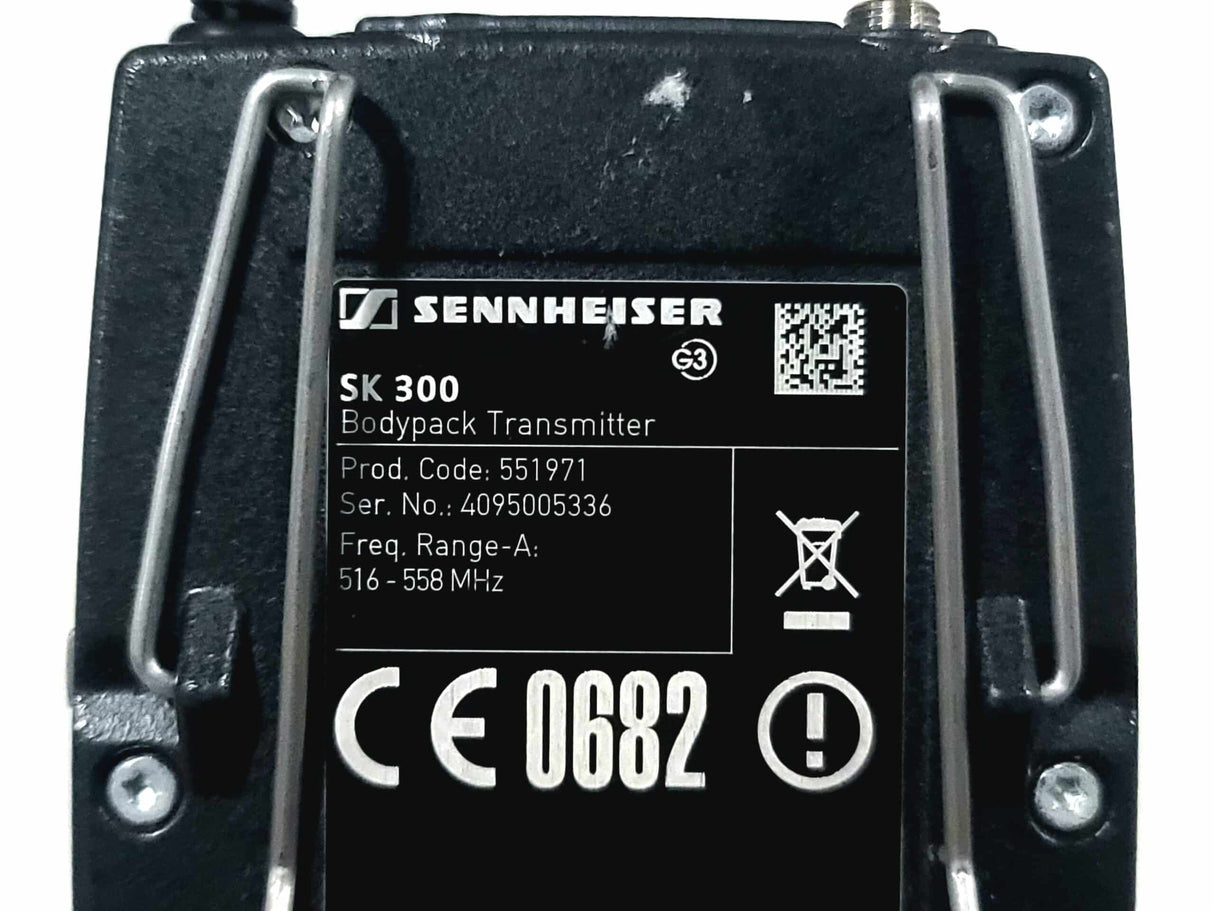 Sennheiser SK 300 G3 Bodypack Transmitter (A: 516 - 558 MHz) w/ Lavalier Mic