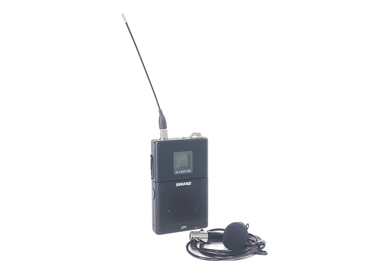 Shure UR1 Wireless Beltpack (H4: 518 - 578 MHz) w/ (1) Lavalier Microphone