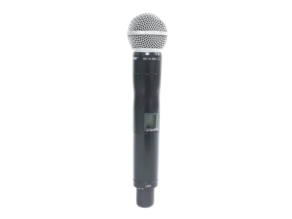 Shure UR2 Wireless Transmitter w/ BETA 58A Mic Capsule (H4: 518 - 578 MHz)