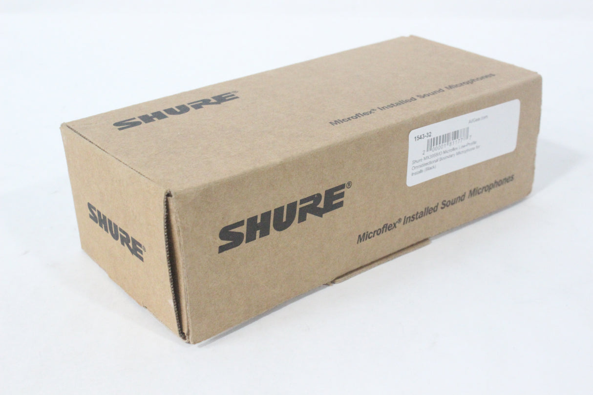 Shure MX395B/O Microflex Low-Profile Omnidirectional Boundary Microphone for Installs (Black)