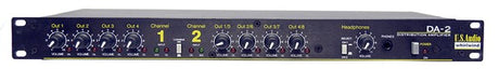 Whirlwind Distribution Amp - line-level inputs line-level outputs 2 x 4 or 1 x 8 level controls XLR I_O headphone monitor 1 RU DA2