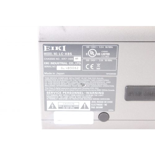 eiki-lc-x85-7000-ansi-lumens-xga-3lcd-w-lns-w31a-129-1811-power-zoom-lens-in-hard-case-1430-op-hours-copy LABWEL