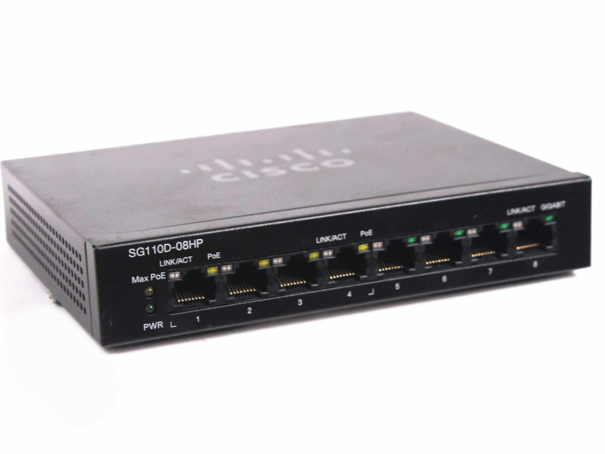 Cisco SG110D-08HP 8-Port PoE Gigabit Desktop Switch (NO PSU) · AVGear