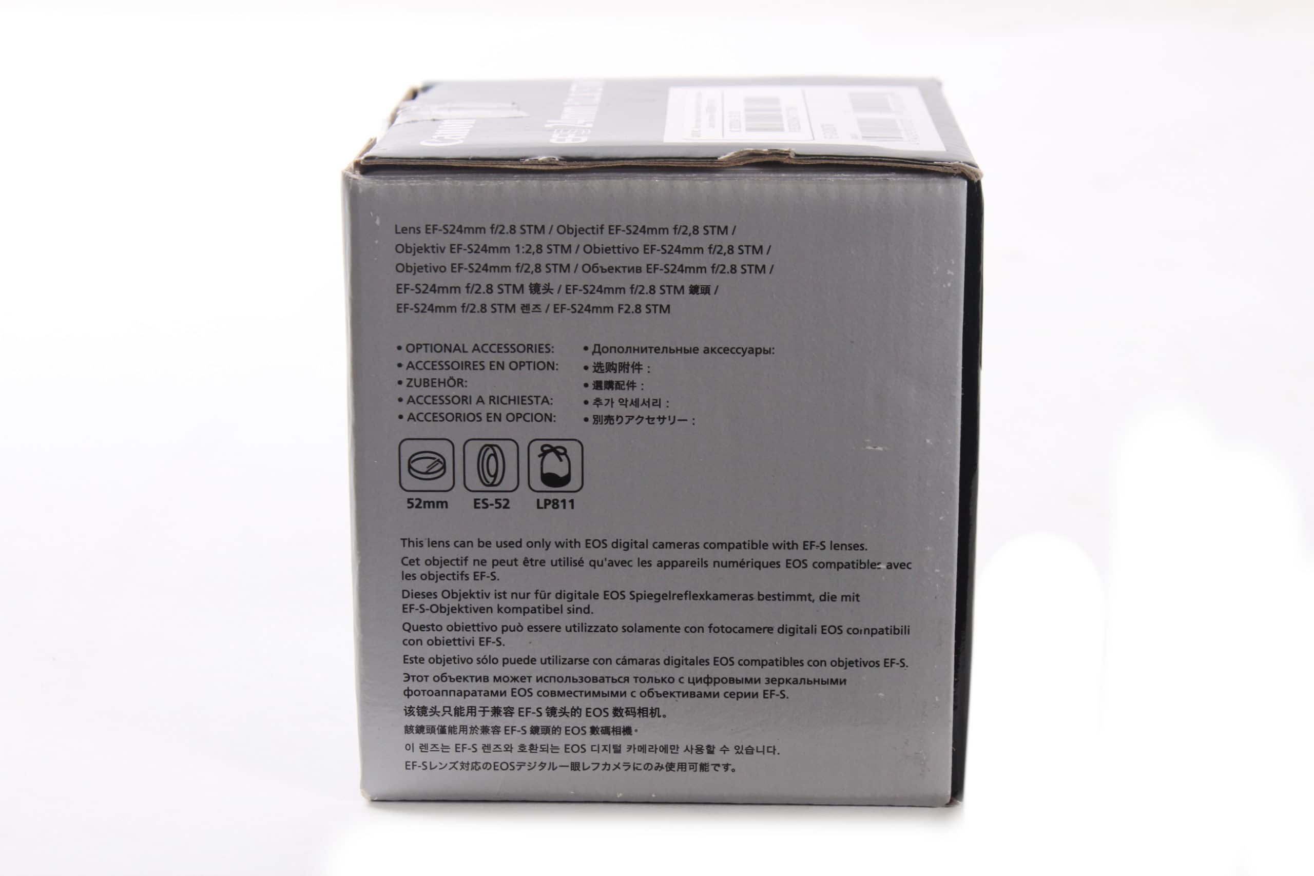 Lens Box) (In Original Canon EF-S STM 24mm f/2.8