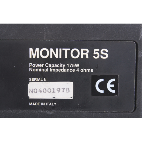 RCF Monitor 5S Personal Speaker label